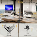 Mount-It! Laptop Mount with Pole and Gas Spring Arm for Desktops