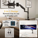 Mount-It! Laptop Mount with Pole and Gas Spring Arm for Desktops