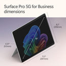 Microsoft 13" Surface Pro for Business (12th Edition, Platinum, 5G + Wi-Fi)