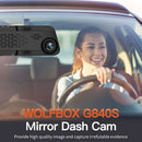 Wolfbox G840S Rearview Mirror Dash Cam