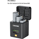 ZGCINE PS-OMC3 3-Bay Charging Case for Select DJI Osmo Batteries