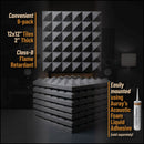 Auray Pyramid Foam Acoustic Studio Panels (24-pack)