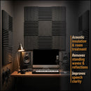 Auray Wedge Foam Acoustic Studio Panels (24-Pack)
