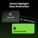 XbotGo Chameleon AI Auto-Tracking Camera for Youth/Amateur Sports & NT4 Tripod Kit (Lemon Green)