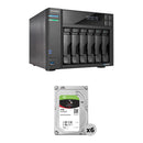 Asustor 24TB Lockerstor 6 Gen2 6-Bay NAS Enclosure Kit (6 x 4TB)