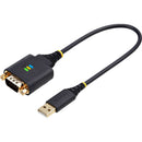 StarTech USB-A 2.0 to DB9 RS-232 Serial Adapter Cable with DB9 Nut Set (1')