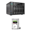 Asustor 24TB Lockerstor 6 Gen2+ 6-Bay NAS Enclosure Kit (6 x 4TB)