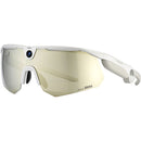 BleeqUp Ranger AI Sports Camera Glasses (White Frame, Blue Gold ZEISS Lens)