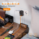 Tessan US to Europe AC/USB Travel Adapter