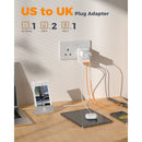 Tessan 4-in-1 US-to-UK Travel Adapter with USB