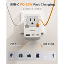 Tessan 4-in-1 US-to-UK Travel Adapter with USB