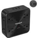 Tessan 11-in-1 AC/USB Wall Outlet Extender with Surge Protection