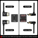 Alvin's Cables 8K HDMI 2.1 Straight to Right-Angle Braided Coiled Cable (Black, 12 to 18")
