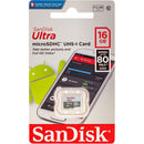 SANDISK 16GB Ultra UHS-I microSDHC Memory Card