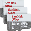 SANDISK 16GB Ultra UHS-I microSDHC Memory Card (3-Pack)