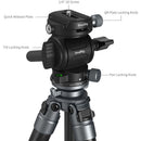 SmallRig Ultra-Light Travel Video Carbon Fiber Tripod with Fluid Head