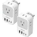 Tessan US to DE Plug Travel Adapter (2-Pack)