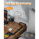 Tessan US to DE Plug Travel Adapter (2-Pack)