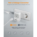 Tessan US to DE Plug Travel Adapter (2-Pack)