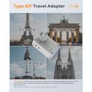 Tessan US to DE Plug Travel Adapter (2-Pack)