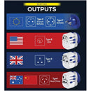 Worldwide International Adapter with USB-A & USB-C Ports