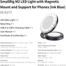 SmallRig M2 Bi-Color LED Light with Magnetic Mount and Support for Phones (Ink Blue)