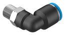 FESTO 153048 Pneumatic Fitting, Push-In L-Fitting, R1/8, 14 bar, 8 mm, PBT (Polybutylene Terephthalate), QSL
