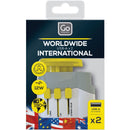 Worldwide International Adapter with Twin USB-A Ports