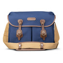 Billingham Icon Messenger Bag (Navy FibreNyte with Chocolate Leather Trim, 12L)