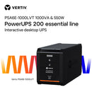 VERTIV Liebert PSA6E-1000LVT PowerUPS 200 Essential Line Interactive UPS (1000VA / 550W)