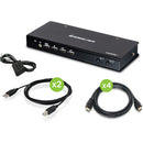 IOGEAR 2-Port Dual-View HDMI KVMP Switch with USB 2.0 Hub