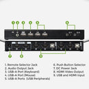 IOGEAR 2-Port Dual-View HDMI KVMP Switch with USB 2.0 Hub