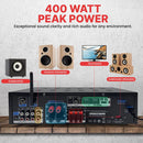 Pyle Pro 400W Stereo Integrated Amplifier with Bluetooth