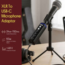 Pyle Pro XLR to USB-C Audio Interface Adapter with Switchable 48V Phantom Power