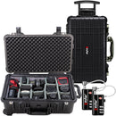 Eylar 22" Rolling Carry-On Case with Interior Dividers & TSA Locks (Black)
