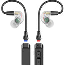 MEE audio M6 PRO 2nd Generation Universal-Fit Noise-Isolating Musician's In-Ear Monitors with BT3 Bluetooth Adapter (Clear)