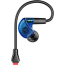 MEE audio M6 PRO 2nd Generation Universal-Fit Noise-Isolating Musician's In-Ear Monitors with Detachable Cables (Blue)