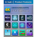 FoMaKo BK20UH3 NDI PTZ 3-Camera Bundle with 20x Zoom + PTZ Controller