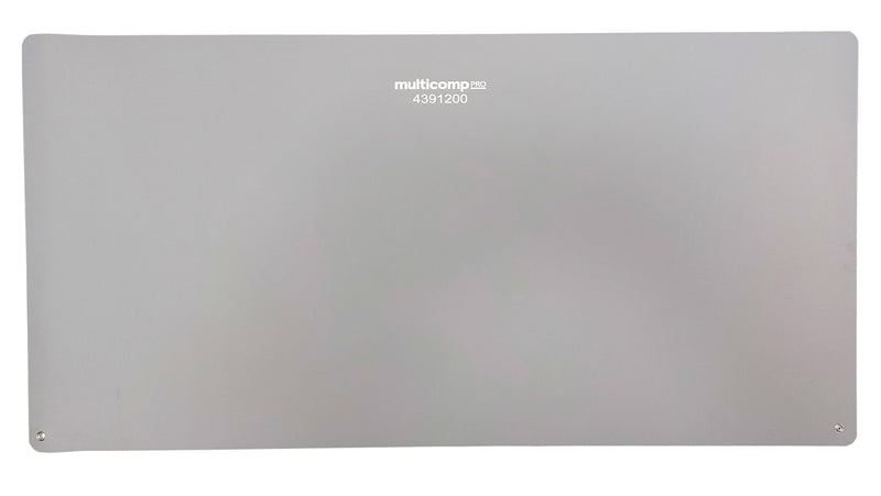MULTICOMP PRO MP013804 ESD Dissipative Mat, 2 10mm Snap Studs, Rubber, Grey, 1.2m L x 600mm W