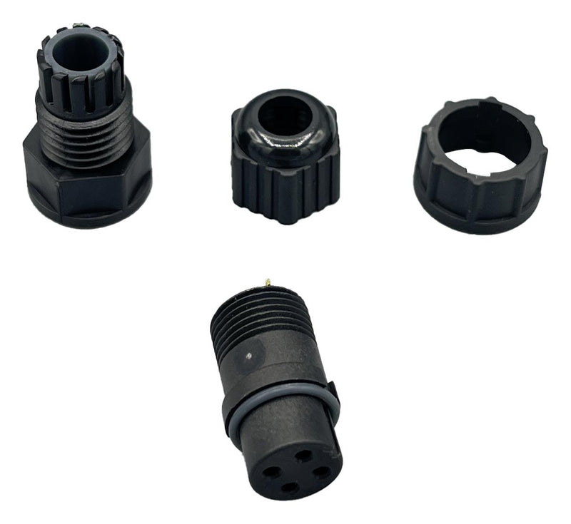 NORCOMP 868-04A-203KIT. CIRCULAR CABLE KIT, RCPT, 4POS, SOLDER