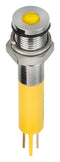APEM Q6F1CXXY24E LED Panel Mount Indicator, Yellow, 24 VDC, 6 mm, 20 mA, 8 mcd, IP67