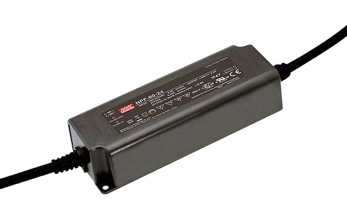 MEAN WELL NPF-60-36 LED Driver, Household & LED Lighting, 60.12 W, 36 V, 1.67 A, Constant Current, Constant Voltage