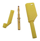HIRSCHMANN TEST AND MEASUREMENT 975090703 Banana Test Connector, 2mm, Plug, Cable Mount, 10 A, 1 kV, Gold Plated Contacts, Yellow