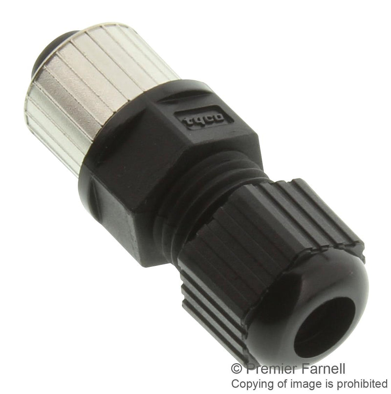 TE CONNECTIVITY 1838274-3 Sensor Connector, M12, Female, 5 Positions, Solder Socket, Straight Cable Mount