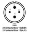ITT CANNON MS3108R16-9S Circular Connector, MIL-DTL-5015 Series, MS3108 Series, Right Angle Plug, 4 Contacts, Solder Socket