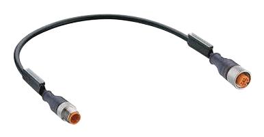 LUMBERG AUTOMATION RST 5-RKT 5-228/2M Sensor Cable, M12 Plug, M12 Receptacle, 2 m, 6.6 ft