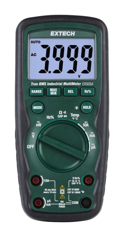 EXTECH INSTRUMENTS EX505A DMM, HANDHELD, 60MOHM, 1KV, 6000 COUNT