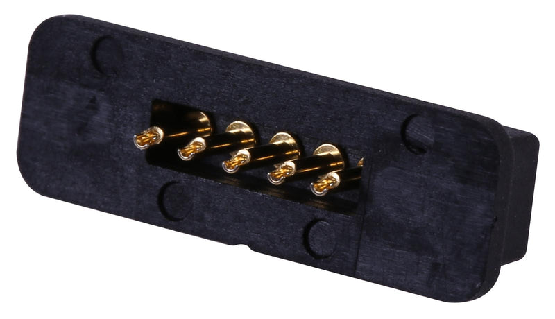 EDAC 685J0521451110E Magnetic Connector, 5 Contacts, Plug, Straight, 2 mm, 2 A, Black