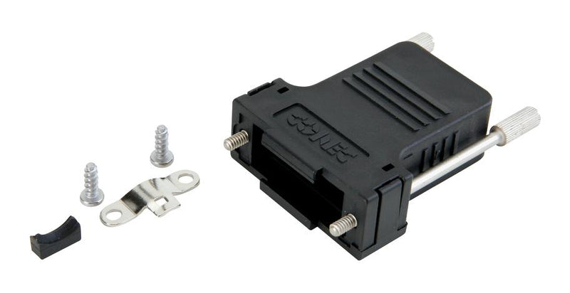 Amphenol Conec 165X13379XE 165X13379XE D Sub Backshell DA 180&deg; PBT (Polybutylene Terephthalate) Glass Filled Body