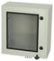 FIBOX ARCA 505021W NO MP Plastic Enclosure, 2-Point Lock, Cover w/Window, Multipurpose, Polycarbonate, 500 mm, 500 mm